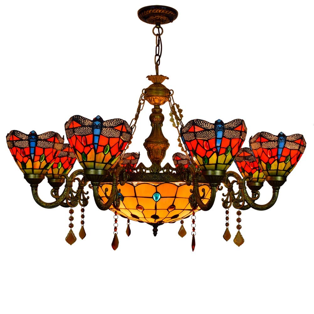 Amazon.com: UWYTGF Chandelier Tiffany-Style Chandelier